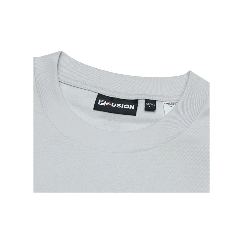 FILA FUSION FILA FUSION INLINE T Shirts Men Light Gray-2