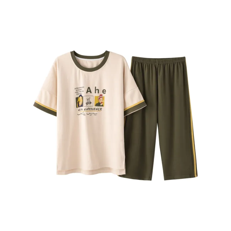 The Story Of The Flower Season Pajama Set Women's Apricot-0