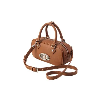 Xbreak Togo Calfskin Boston Bag Shoulder Bag Crossbody Bag Handbag Medium Size Women's Brown