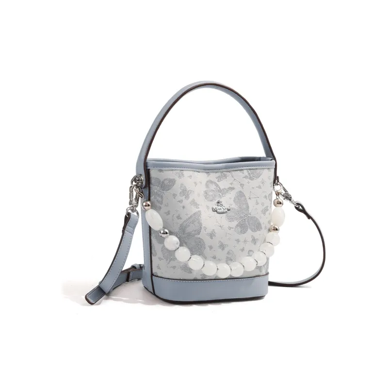 MISS GAIL Artificial Leather One Shoulder Handbag Crossbody Bag Regular Women's Butterfly Blue-0