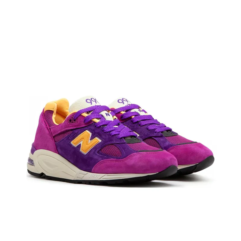 New Balance 990v2 MiUSA Teddy Santis Purple Yellow-2