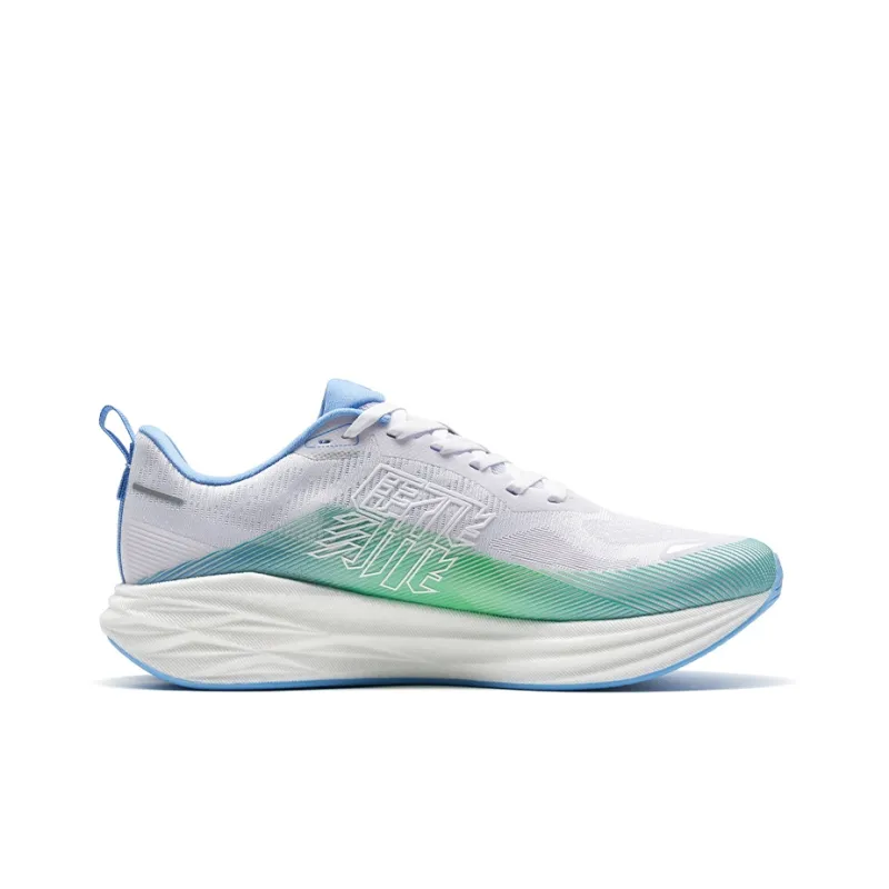 XTEP Speed 5.0 Anti Slip Wear Resistant Low Top Running Shoes Men's White-1