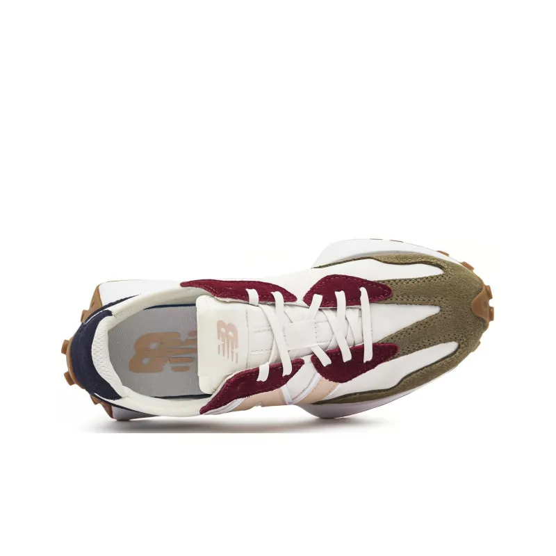 New Balance 327 White Green Red Women's-3