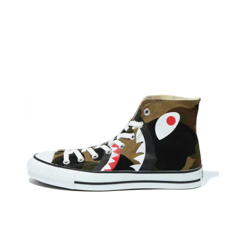 A BATHING APE 1ST CAMO Series BAPE STA High-Top Canvas Shoes Women's Camouflage