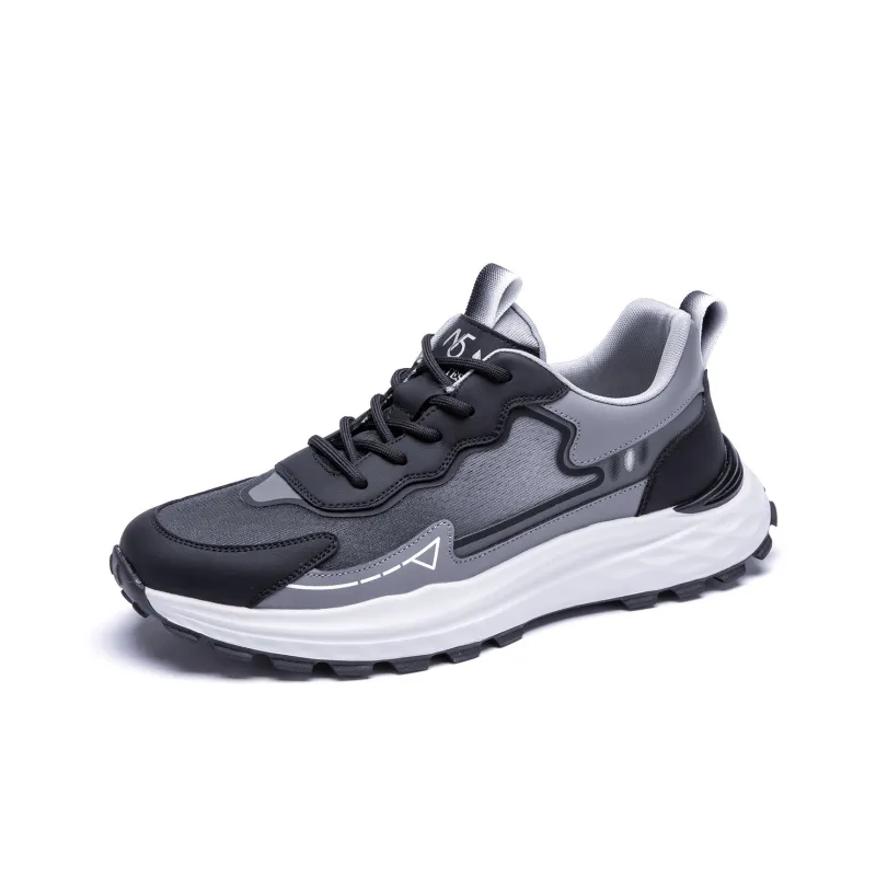 15 MINS Casual Shoes Men Low Top Black Gray Color-1