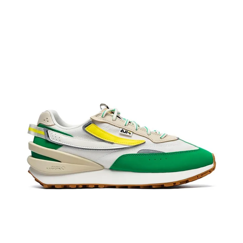 FILA JOGGER 3 Cushioning Anti Slip Wear Resistant Breathability Low Top Casual Shoes Men's White Green-1