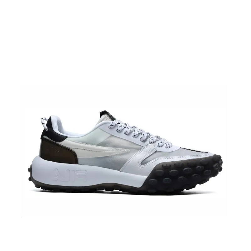 FILA Gara Cushioning Anti Slip Wear Resistant Breathability Low Top Chunky Sneakers Men's Cloud Dancing White-1