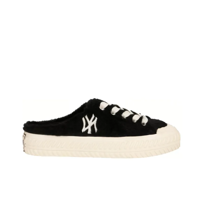 MLB Playball Mule Wear-Resistant Warm Lightweight Low-Top Canvas Shoes Unisex Black Korean Style-1