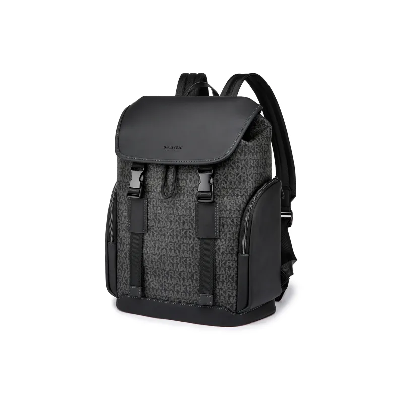 FAIRWHALE PVC For Microfiber Laptop Backpack Regular Men's Bronze Brown/Azure/Charcoal Gray-1