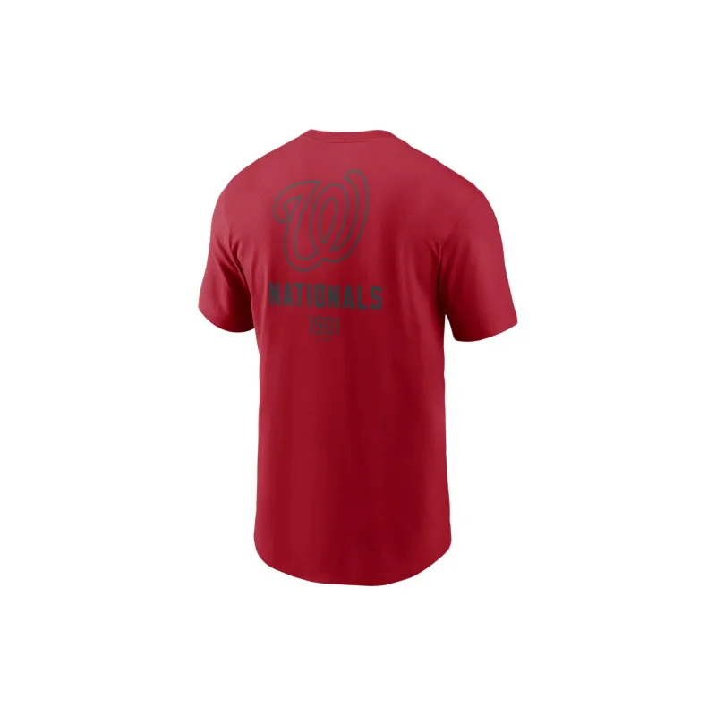 Nike MLB Collaboration Washington Nationals Large Logo Back Stack T-Shirt Washington Nationals Men's Red-1
