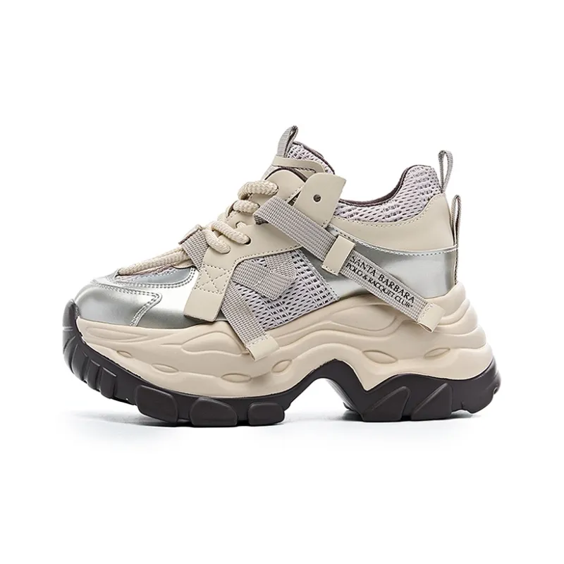 SANTA BARBARA POLO & RACQUET CLUB Breathable Low-Top Chunky Sneakers Women's-12