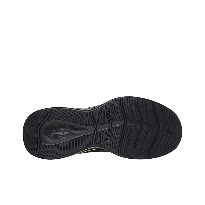 Skechers Cushioning, Slip Resistant, Abrasion Resistant, Breathable, Rebound Low Top Casual Running Shoes Men's Black-4