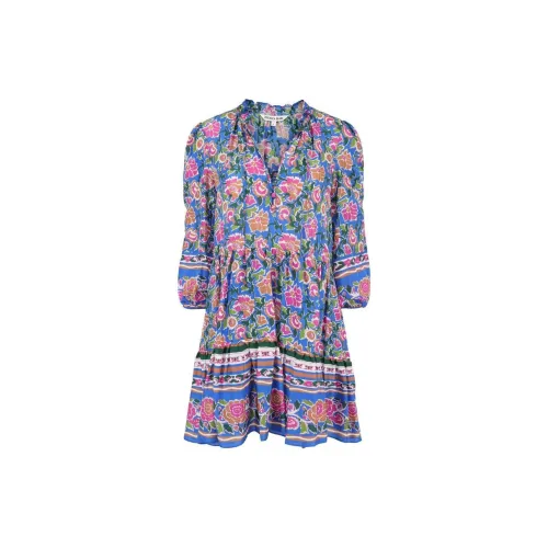 VERONICA BEARD Hawken Floral-print Silk Dress