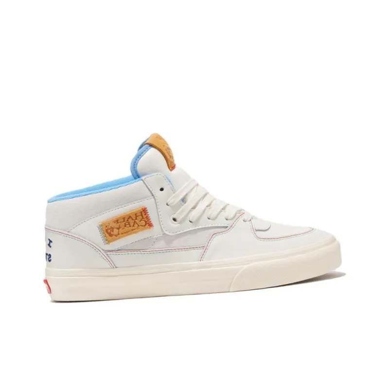 IAB STUDIO x Vans Slip Resistant Mid Top Skateboard Shoes Unisex White Brown-1