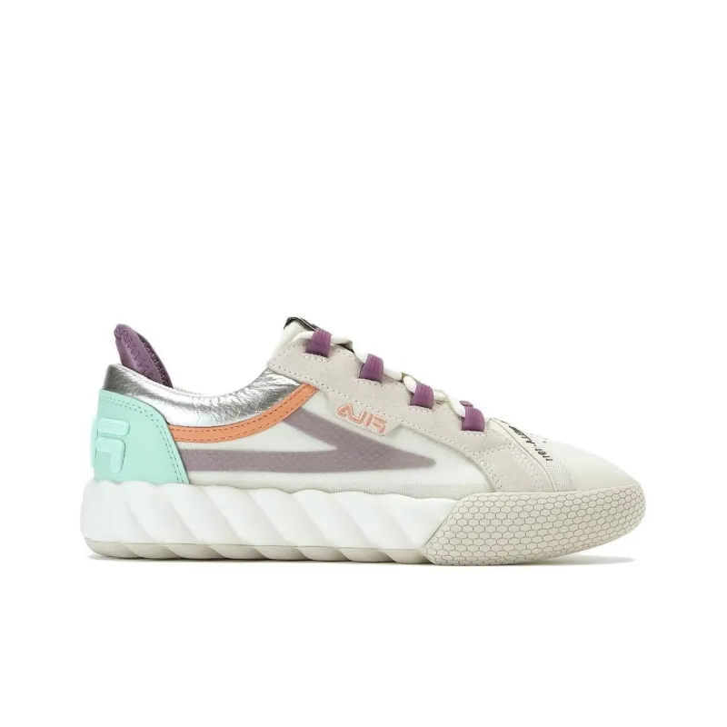 FILA CAMPO Anti Slip Wear Resistant Low Top Skateboard Shoes Women's Ecru-1