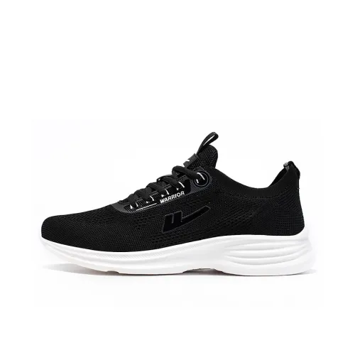 Warrior Anti Slip Wear Resistant Breathable Lightweight Low Top Running Shoes Men's Black