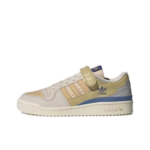 Adidas Originals FORUM Skateboard Shoes Unisex Low-Top Gold/Beige/White/Beige/Light Blue