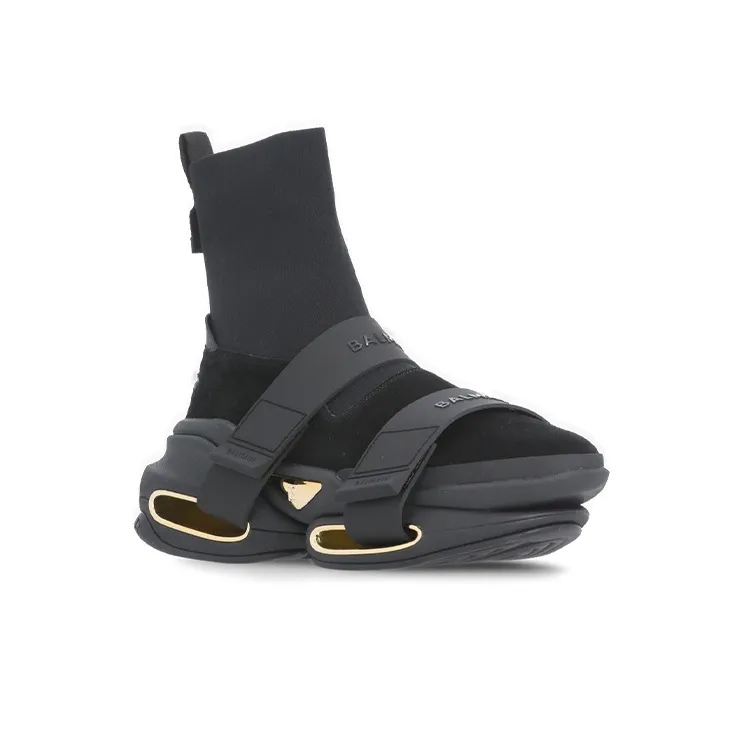BALMAIN B Bold High Top Casual Shoes Men's Black-2