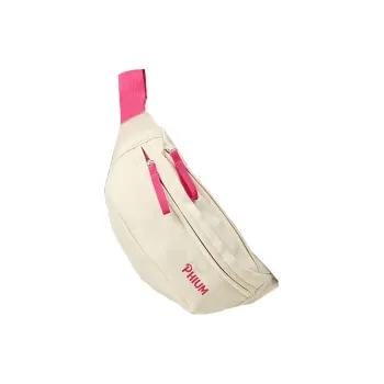 POY Nylon Fabric Crossbody Bag Dumpling Bag Sports Waist Bag Sling Bag Medium Size Unisex Ecru