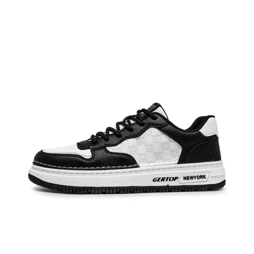 GERTOP Anti Slip And Wear Resistant Lightweight Breathable Supportive Low Top Platform Skateboard Shoes Men's