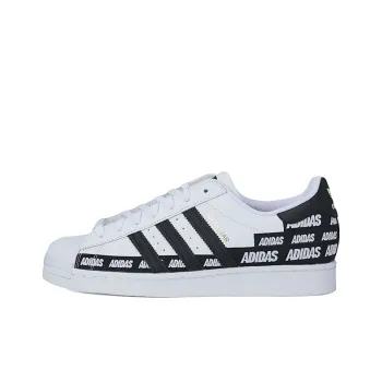 Superstar Adidas Originals 'Wordmark Heel Stripe White Black'