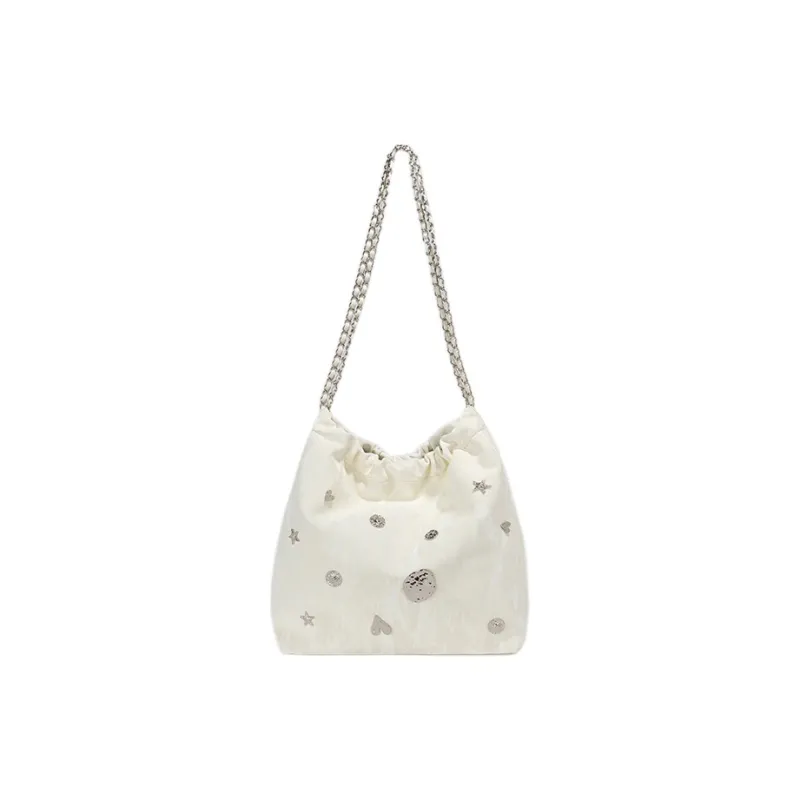 JANE KLAIN PU Shoulder Bag Tote Bag Shopping Bag Shoulder Bag Women's White/Silver/Pink/Black-1