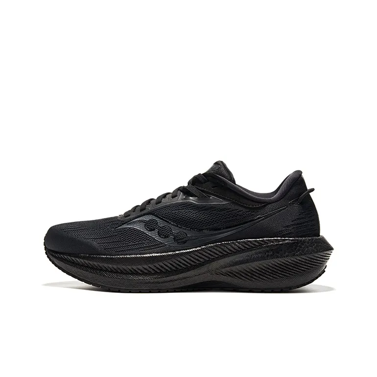 Saucony Triumph 21 Low Top Running Shoes Men's Black-0