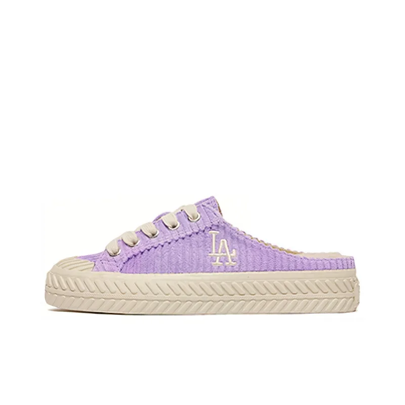 MLB Playball Mule Durable Breathable Low Top Canvas Shoes Unisex Purple-0