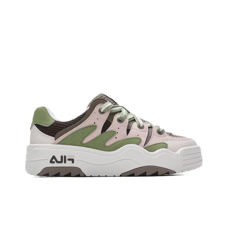 FILA Rosetta Wear Resistant Low Top Casual Shoes Women's Gray Green-1