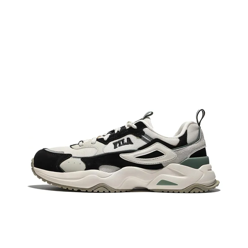 FILA Rayflide Cushioned Slip Resistant Abrasion Resistant Low Top Casual Shoes Unisex Green Black Gray Korean Style-0