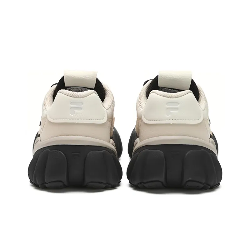FILA FUSION TRIBE Cushioned Wear Resistant Lightweight Low Top Casual Shoes Women's Black White-3