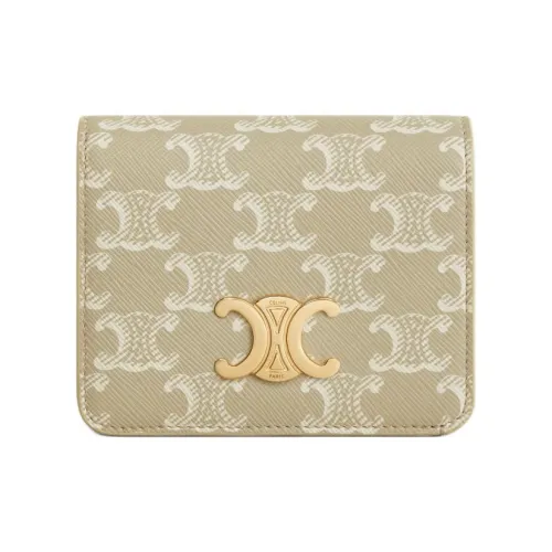 celine Taylor Canvas Wallet Women's Greige