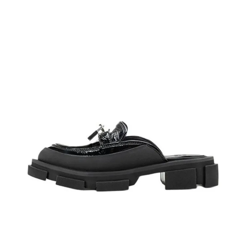 Both Gao Closed Toe Slippers 4.5cm Women's Black-0