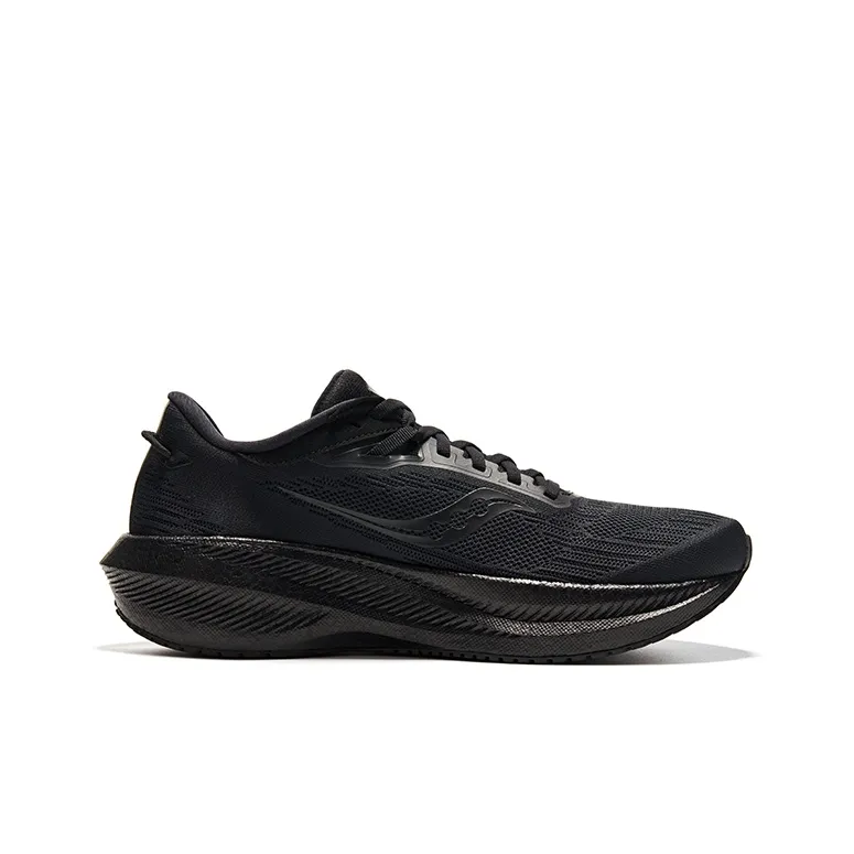 Saucony Triumph 21 Low Top Running Shoes Men's Black-1