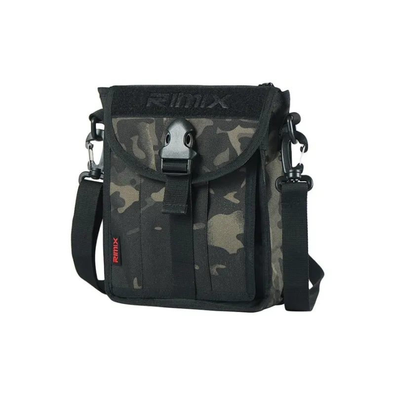 RIMIX Polyester Oxford One Shoulder Multiple Card Slots Document Bag Regular Unisex Black Camouflage/Yellow Camouflage-1