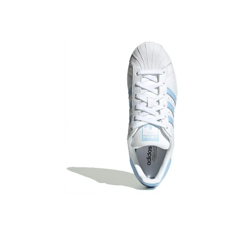 Adidas Superstar White Glow Blue Women's-3