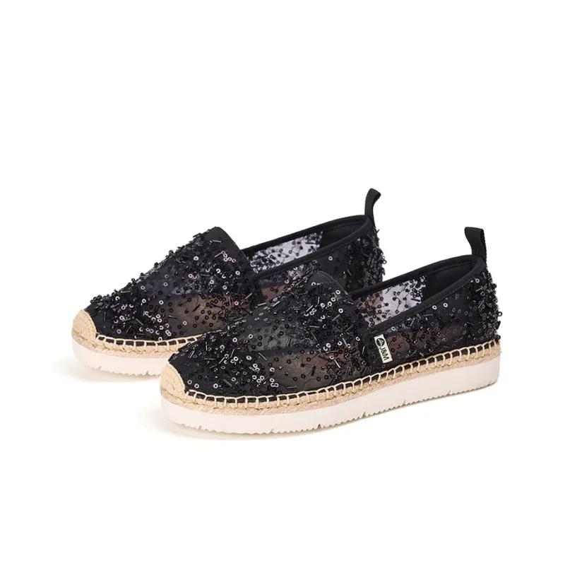 Joy&Mario Espadrilles Women's Black/Champagne/Gold-1