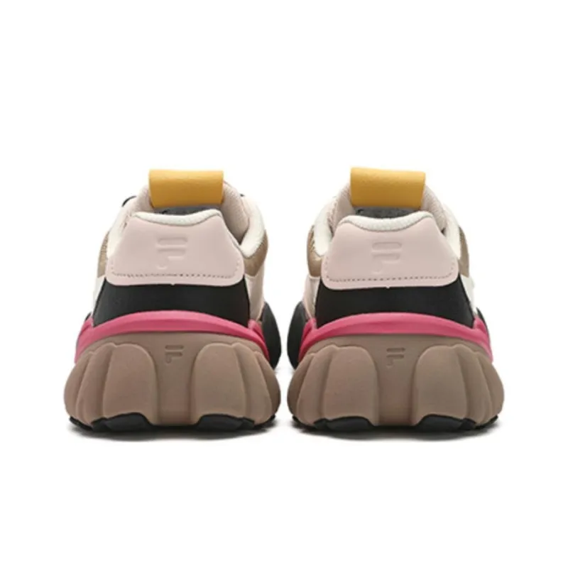 FILA FUSION TRIBE Cushioning Wear Resistant Low Top Casual Shoes Women's Brown White-3