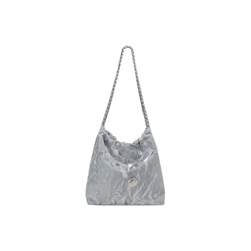 JANE KLAIN PU Shoulder Bag Tote Bag Shopping Bag Shoulder Bag Women's White/Silver/Pink/Black-8