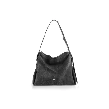 INJOYLIFE Denim Shoulder Bag Crossbody Bag Regular Women's Black Gray