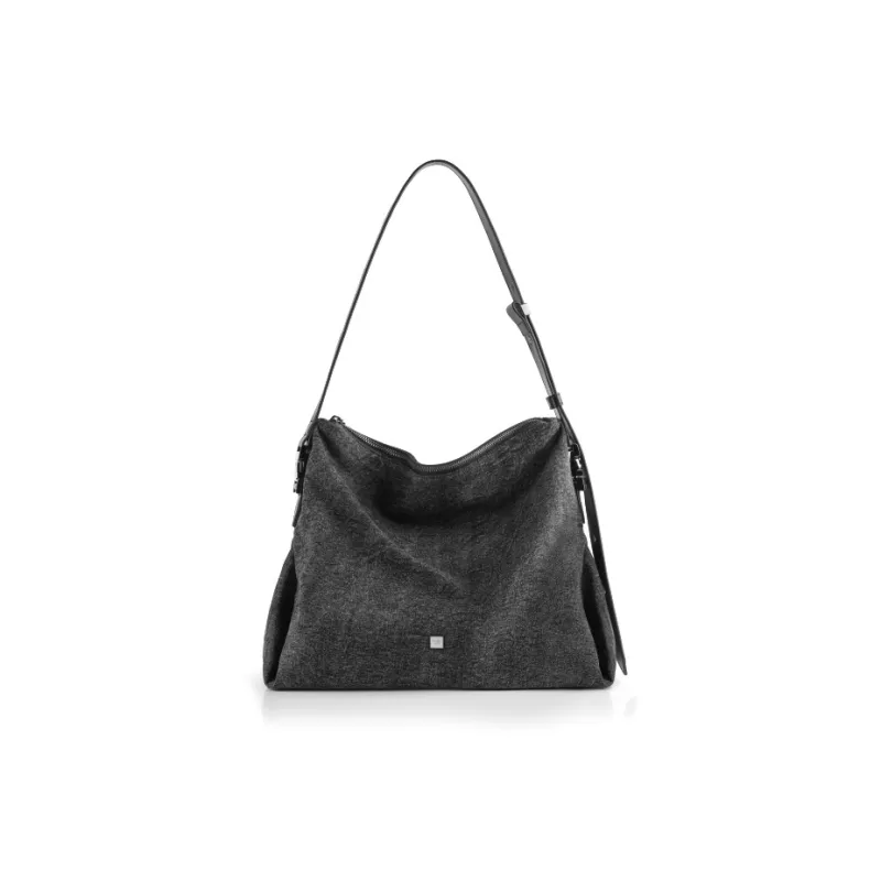 INJOYLIFE Denim Shoulder Bag Crossbody Bag Regular Women's Black Gray-0