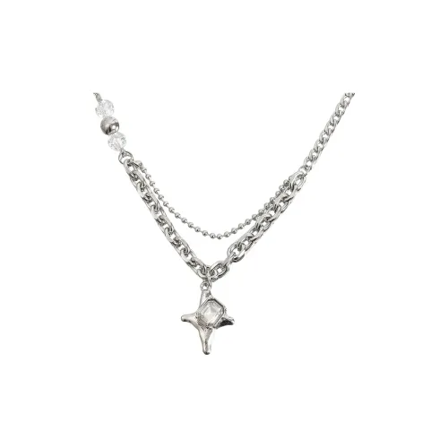 MAGICPOLE Titanium Steel Alloy Necklaces Men's Silver