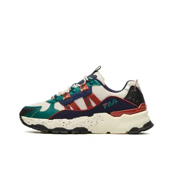 FILA TREK Cushioning Anti Slip And Wear Resistant Low Top Casual Shoes Men's Beige Brown Green