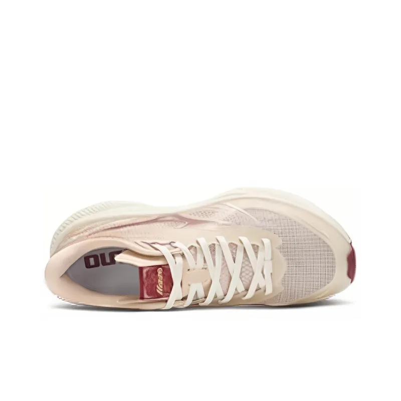 Mizuno Pi Plus Cushioning Wear-Resistant Low-Top Casual Shoes Unisex White Red-2