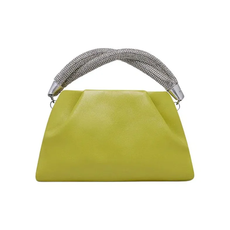 Rodo Leather Shoulder Bag Crossbody Bag Handbag Women's Lime-2