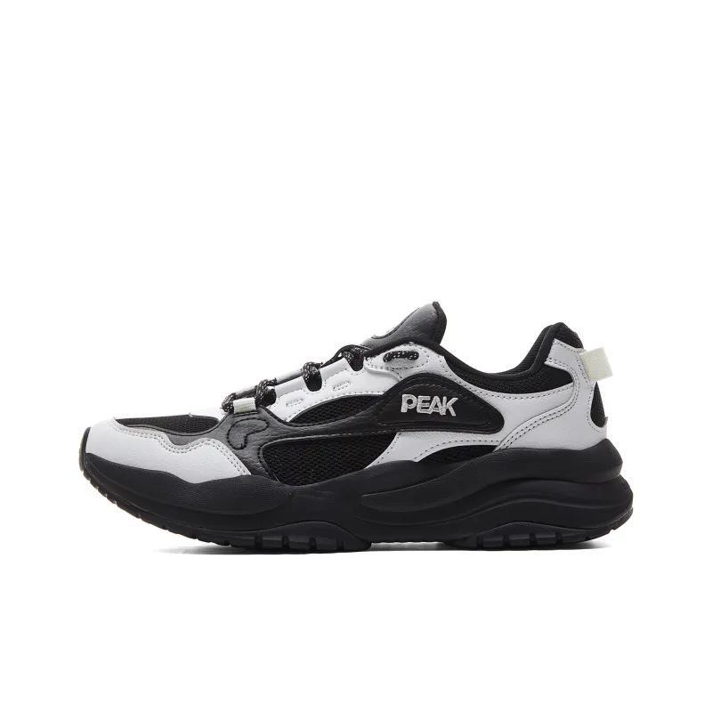 PEAK Cushioning Coverage Rebound Slip Resistant Low Top Casual Shoes Women's Light Gray Black-0