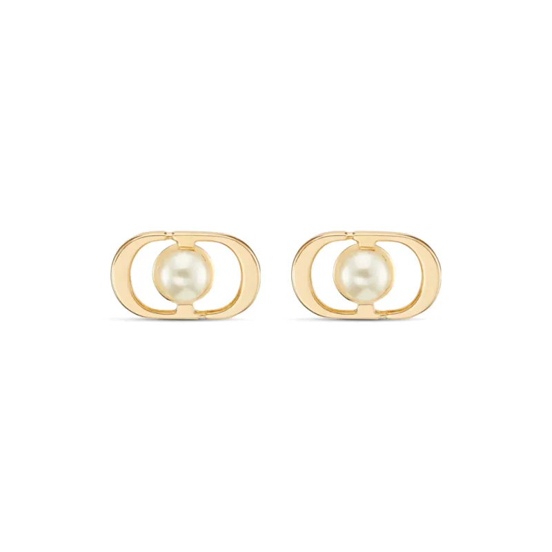 DIOR Resin, Metal Stud Earrings Women's Gold-0