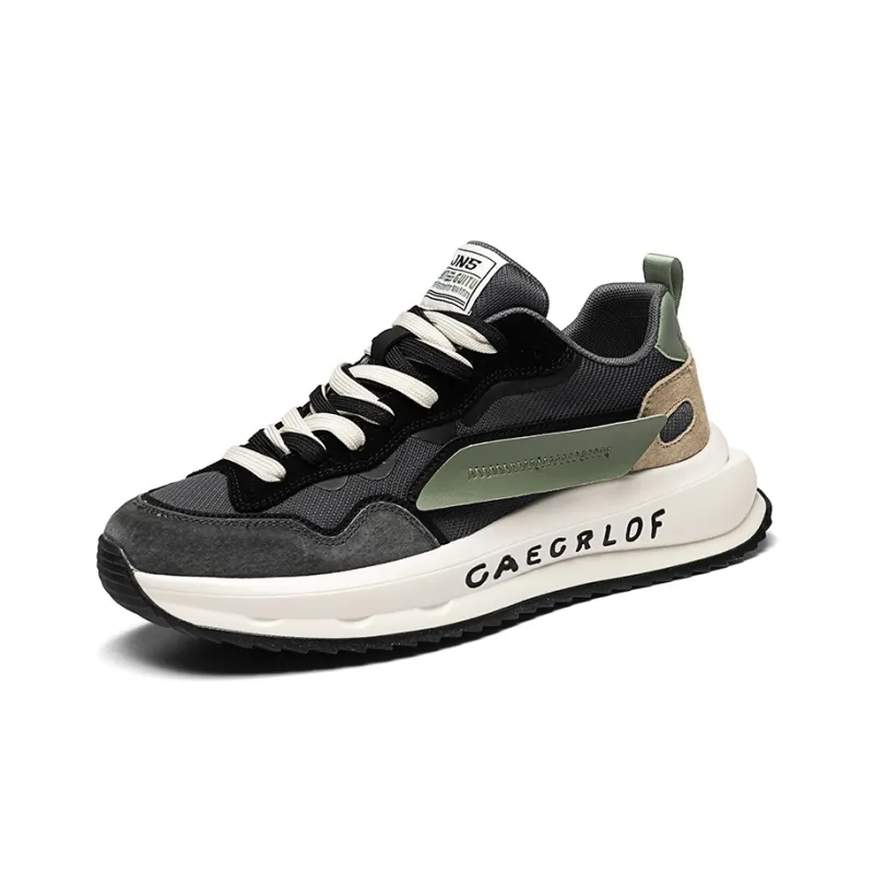 GERTOP Casual Shoes Men Low Top Gray Green, Sand Brown-1
