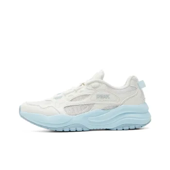 PEAK Cushioning Coverage Rebound Slip Resistant Low Top Casual Shoes Women's Super Light White Blue