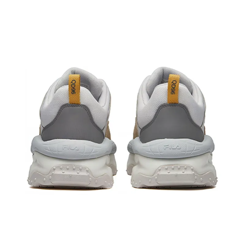 FILA FUSION QD96 QD96 Cushioning Anti Slip And Wear Resistant Low Top Chunky Sneakers Men's Gray White-3
